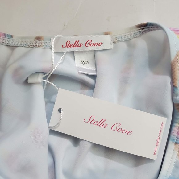 Stella Cove Girls Ice Cream Swimsuit Rash Guard Pink Pastel NWT Size 8 - Picture 4 of 6
